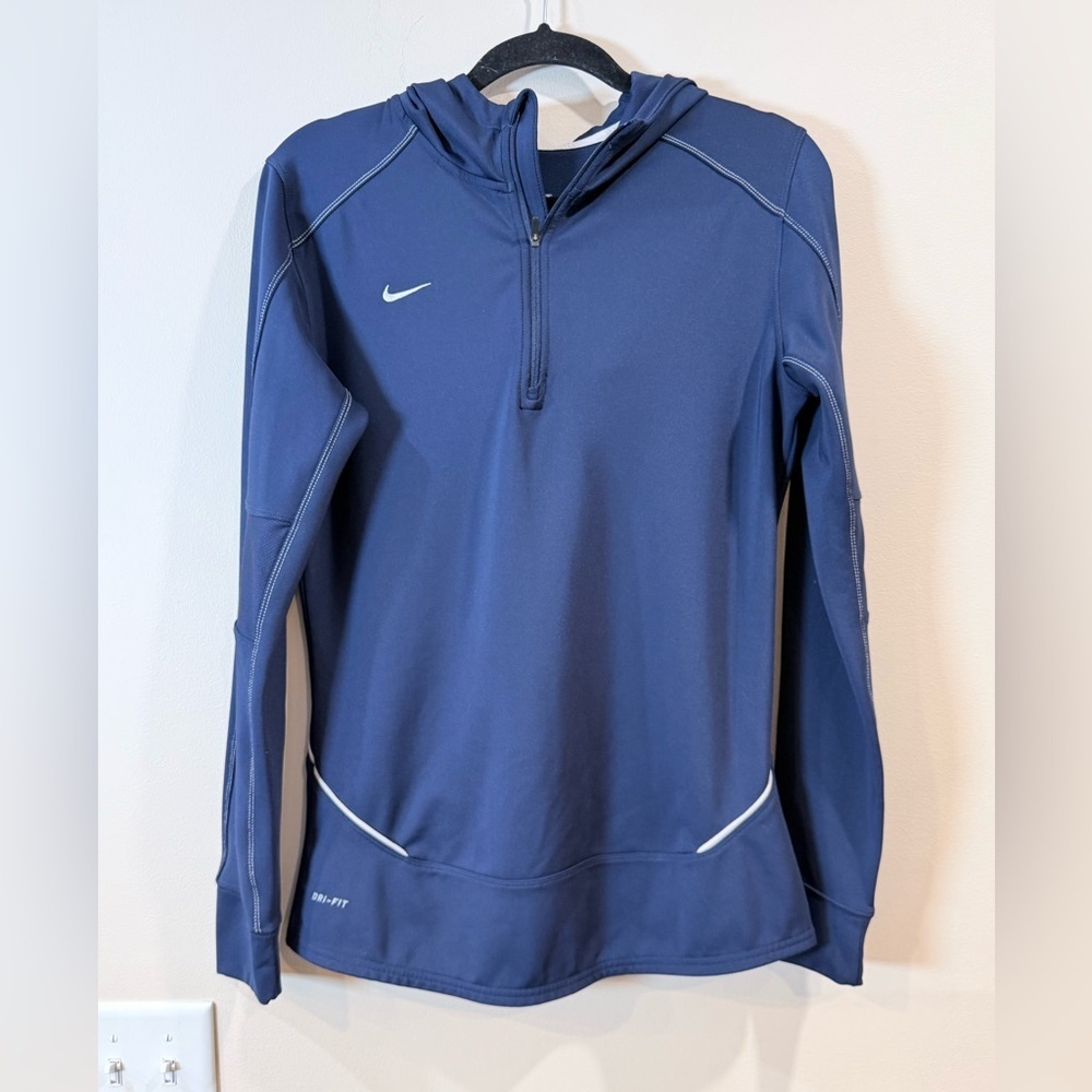 🔥Nike Blue Dri-FIT Pullover Hoodie Women’s Size